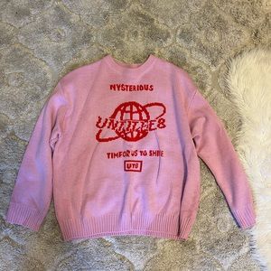 Pink trendy sweater